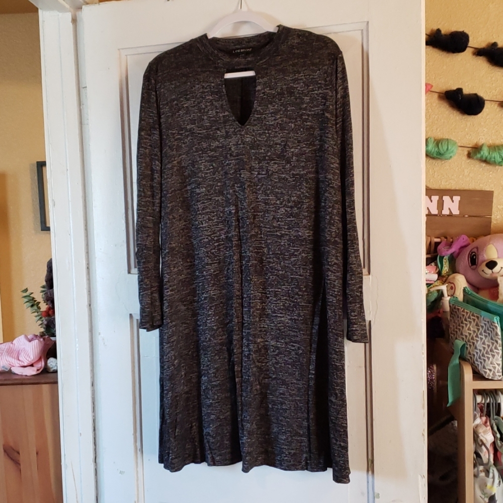 Lane Bryant 18/20 keyhole long sleeve midi dress